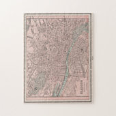 Vintage Karte von Glasgow, Schottland (1901) Puzzle (Vertikal)