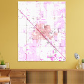 Vintage Karte von Glendale Arizona (1957) Leinwanddruck (Insitu (Wohnzimmer))