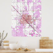 Vintage Karte von Glendale Arizona (1957) Poster (Küche)