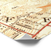 Vintage Karte von Glendale California (1928) Poster (Ecke)