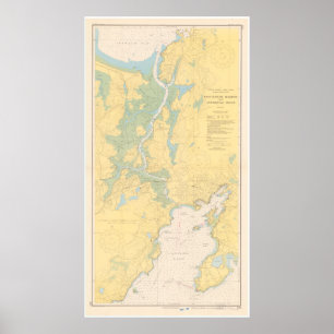 Vintage Karte von Gloucester MA (1949) Poster