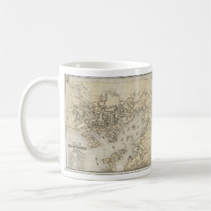 Vintage Karte von Gloucester Massachusetts (1873) Kaffeetasse