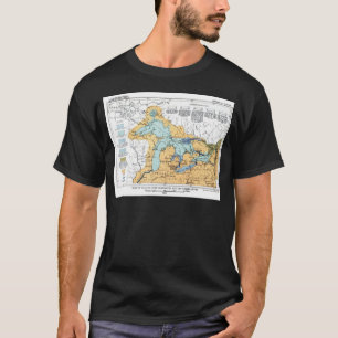 Vintage Karte von Great Lakes T-Shirt