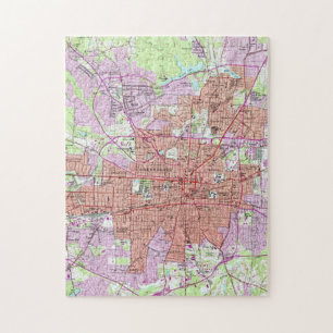 Vintage Karte von Greensboro North Carolina (1951) Puzzle