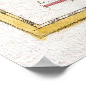 Vintage Karte von Guadeloupe (1780) Poster (Ecke)