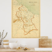 Vintage Karte von Guyana (1908) Poster (Küche)