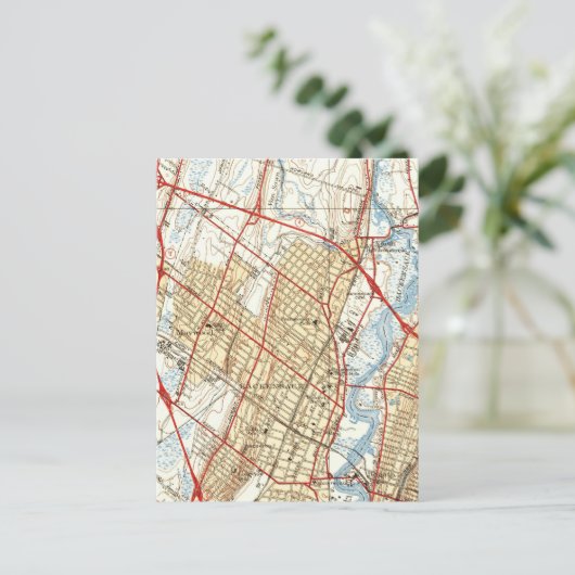 Vintage Karte von Hackensack NJ (1940) (Stehend Vorderseite)