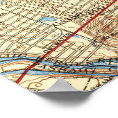 Vintage Karte von Hackensack NJ (1940) Poster (Ecke)