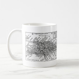 Vintage Karte von Haiti (1911) Kaffeetasse