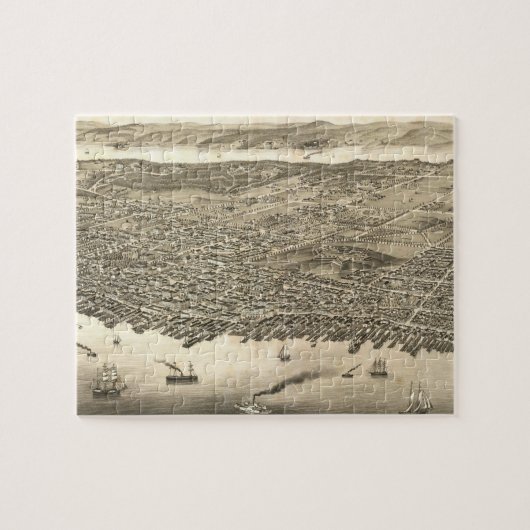 Vintage Karte von Halifax (1879) Puzzle (Horizontal)