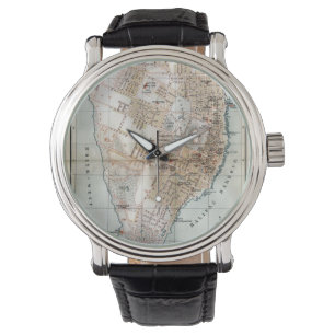 Vintage Karte von Halifax Neuschottland (1890) Armbanduhr