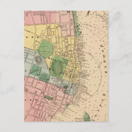 Vintage Karte von Halifax Nova Scotia (1878) (Vorderseite)