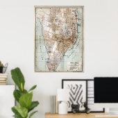 Vintage Karte von Halifax Nova Scotia (1890) Poster (Heimbüro)