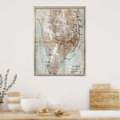 Vintage Karte von Halifax Nova Scotia (1890) Poster (Küche)