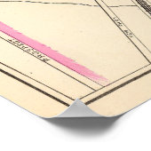 Vintage Karte von Hartford Connecticut (1893) Poster (Ecke)