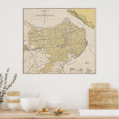 Vintage Karte von Havanna Kuba (1905) Poster (Küche)