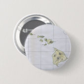 Vintage Karte von Hawaii (1883) Button (Vorne & Hinten)