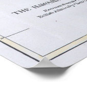 Vintage Karte von Hawaii (1883) Poster (Ecke)