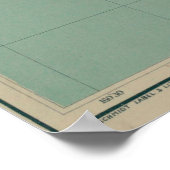 Vintage Karte von Hawaii (1886) Poster (Ecke)