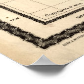 Vintage Karte von Hawaii (1893) Poster (Ecke)