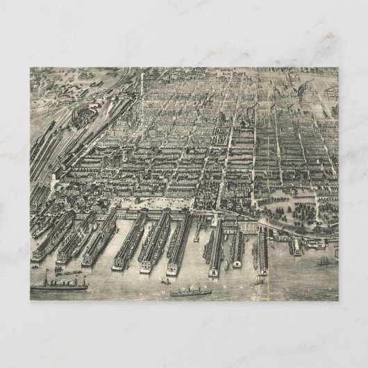 Vintage Karte von Hoboken NJ (1904) (Vorderseite)