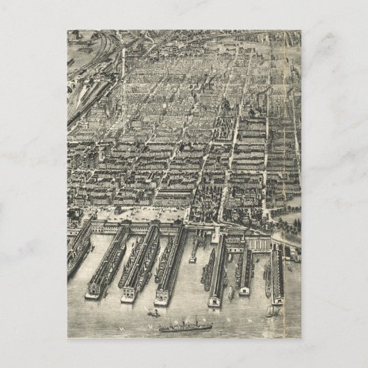 Vintage Karte von Hoboken NJ (1904) (Vorderseite)