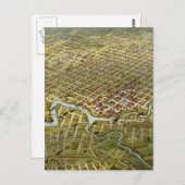 Vintage Karte von Houston Texas (1891) (Vorne/Hinten)