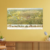 Vintage Karte von Houston Texas (1891) Leinwanddruck (Insitu (Wohnzimmer))