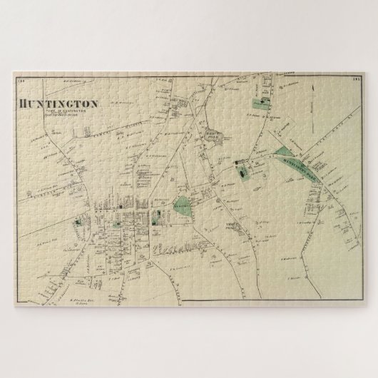 Vintage Karte von Huntington NY (1873) Puzzle (Horizontal)