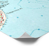 Vintage Karte von Hyannis Massachusetts (1961) Poster (Ecke)