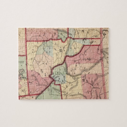 Vintage Karte von Idaho (1866) Puzzle (Horizontal)