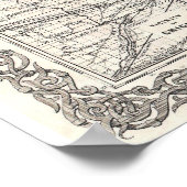 Vintage Karte von Illinois (1855) Poster (Ecke)