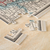 Vintage Karte von Illinois (1893) Puzzle (Seite)