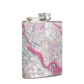 Vintage Karte von im Stadtzentrum gelegenem Boston Flachmann (Rechts)