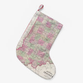 Vintage Karte von Indiana (1864) Kleiner Weihnachtsstrumpf (Vorderansicht (hängend))