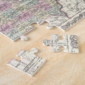 Vintage Karte von Iowa (1855) Puzzle (Seite)
