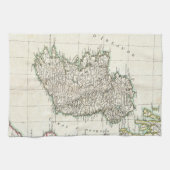 Vintage Karte von Irland (1771) Geschirrtuch (Horizontal)