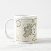 Vintage Karte von Irland (1771) Kaffeetasse (Links)
