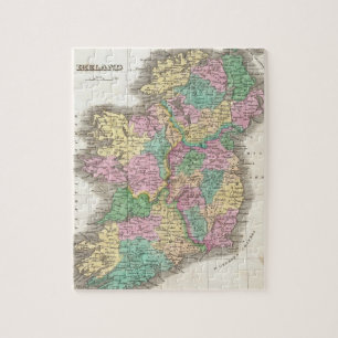 Vintage Karte von Irland (1827) Puzzle