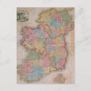 Vintage Karte von Irland (1835)