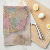 Vintage Karte von Irland (1835) Handtuch (Viertel Falte)