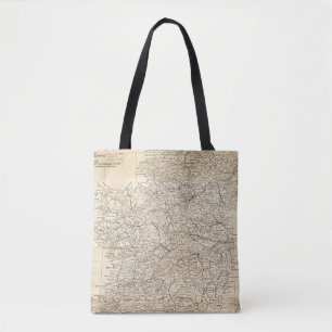 Vintage Karte von Irland - Dublin Irisches Reisege Tasche
