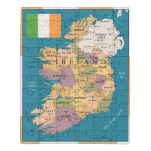 Vintage Karte von Irland Puzzle