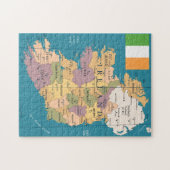 Vintage Karte von Irland Puzzle (Horizontal)