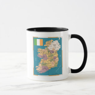 Vintage Karte von Irland Tasse