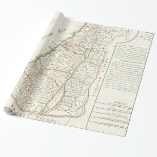 Vintage Karte von Israel (1770) Geschenkpapier
