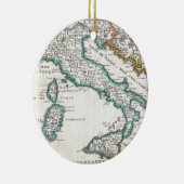 Vintage Karte von Italien (1706) Keramik Ornament (Rechts)