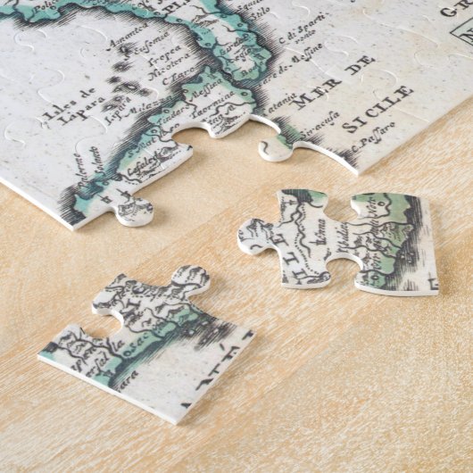 Vintage Karte von Italien (1706) Puzzle (Seite)