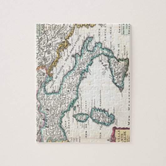 Vintage Karte von Italien (1706) Puzzle (Vertikal)