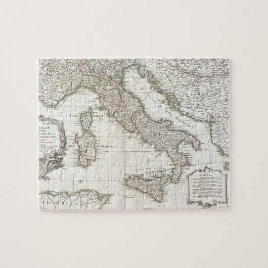 Vintage Karte von Italien (1770) Puzzle (Horizontal)